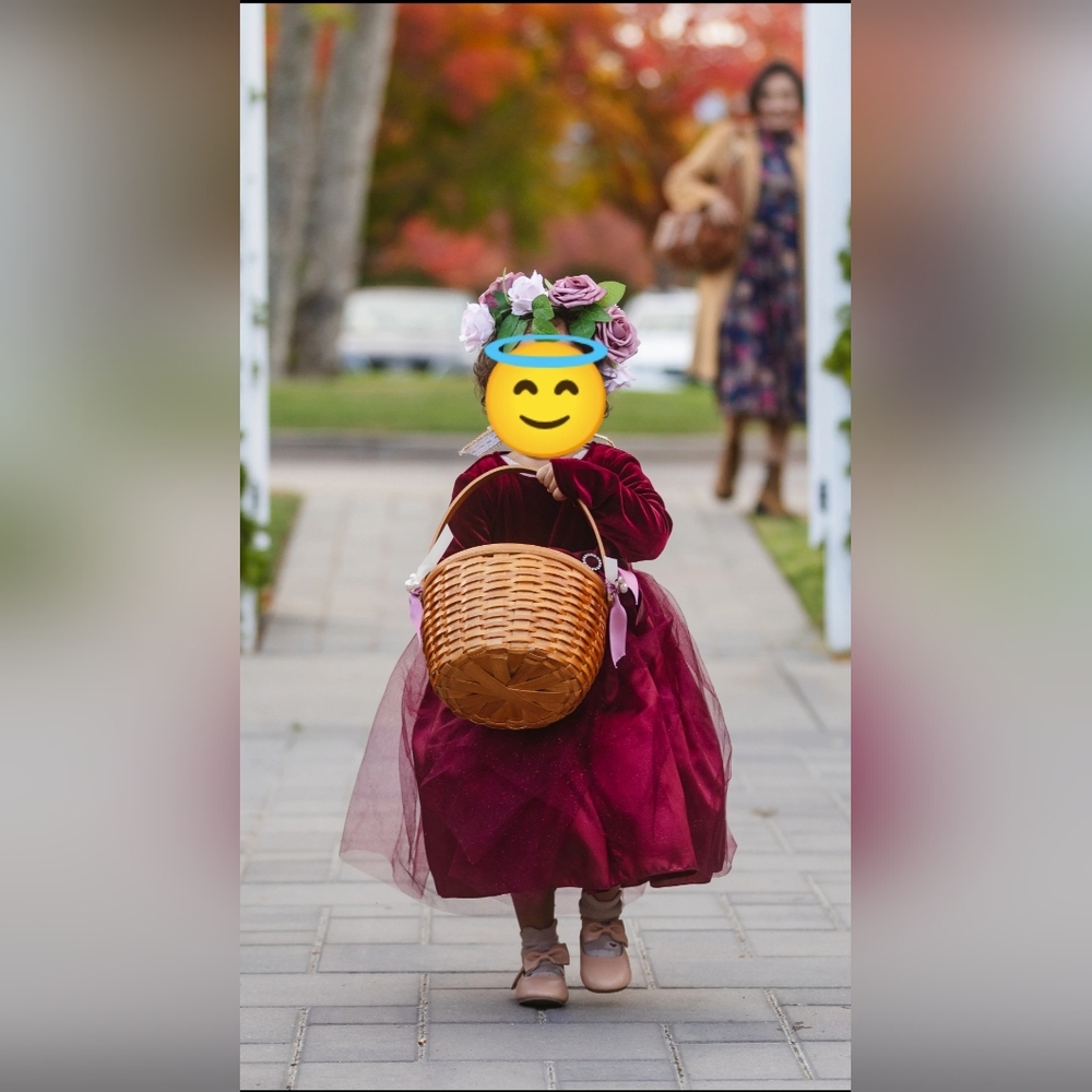 Girls Burgundy Dress Flower Girl Special Occasion Dress